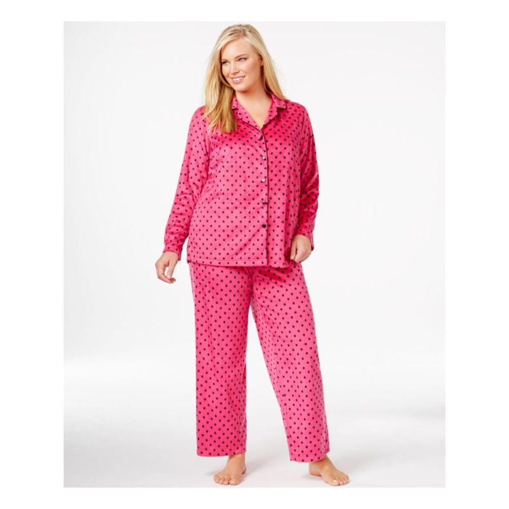 CHARTER CLUB INTIMATES Intimates Pink Collared Sleep Shirt Pajama Top XXL